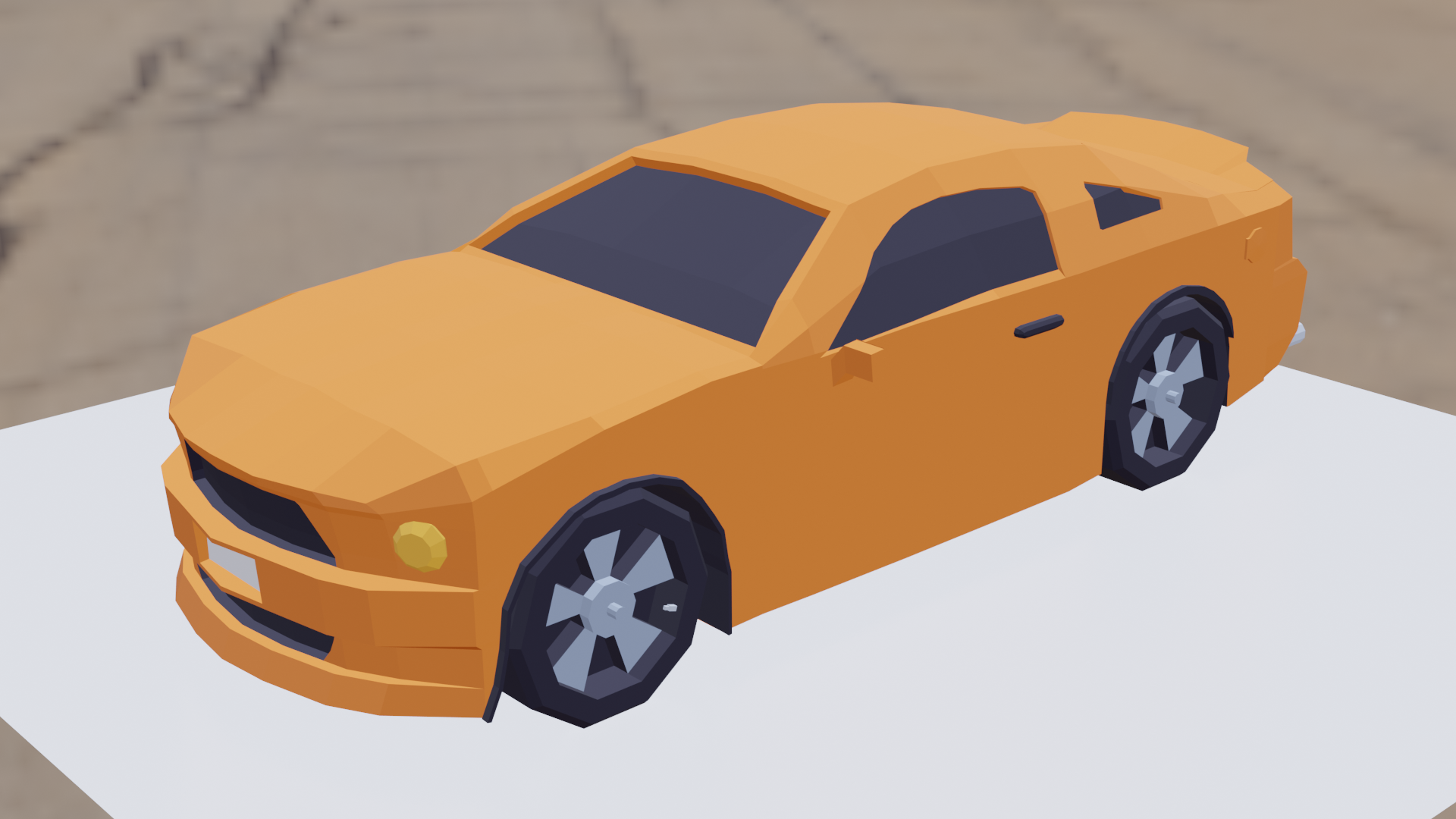 low poly car preview image 2